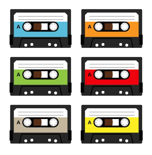 Vintage cassette tapes — Stock Vector