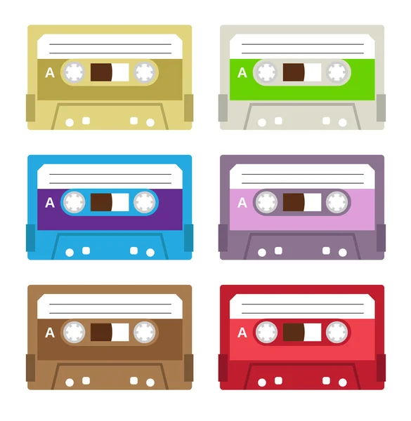 Vintage cassette tapes — Stock Vector