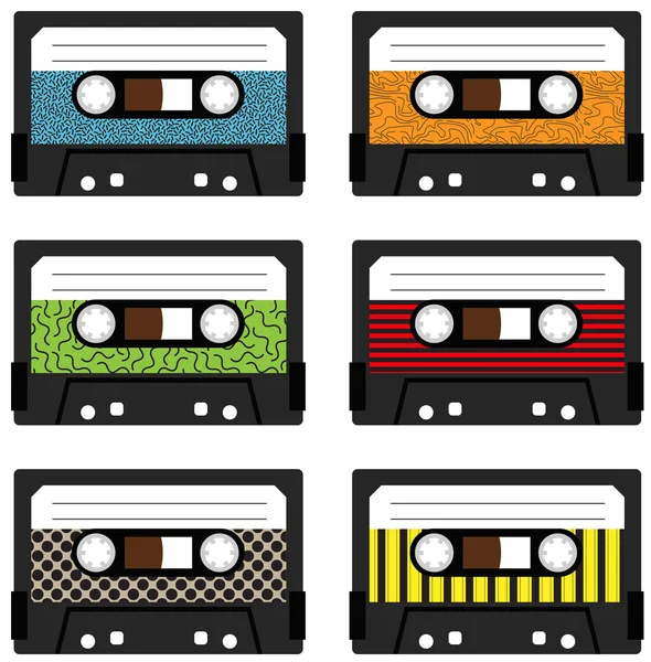 Cassette tape icon flat style — Stock Vector