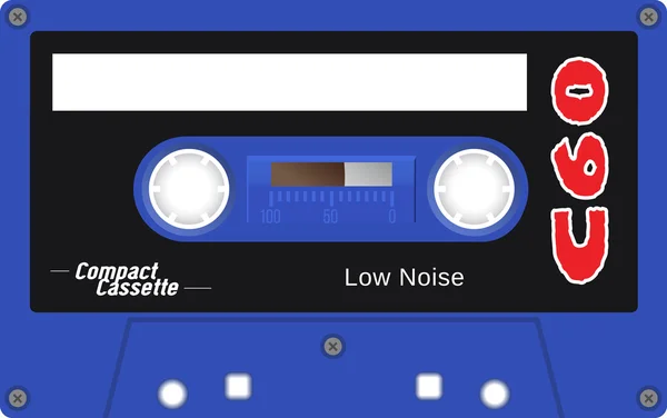 Casete de audio plástico retro — Archivo Imágenes Vectoriales