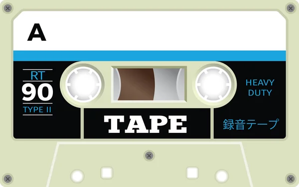 ビンテージ オーディオ カセット テープ — ストックベクタ