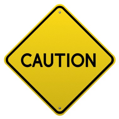 Dikkat sarı yol işareti