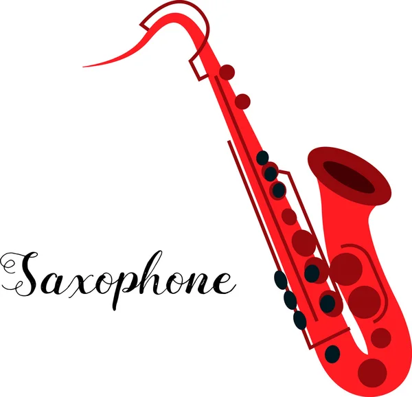 Saxofone instrumento musical — Vetor de Stock