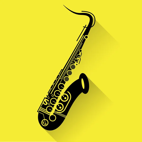 Saxophoninstrument-Ikone — Stockvektor