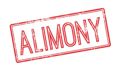 Beyaz üzerine nafaka kırmızı lastik damgası