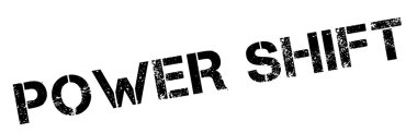 Beyaz Güç Shift siyah lastik damgası
