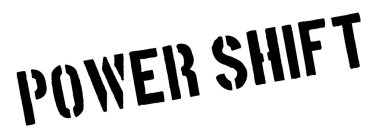 Beyaz Güç Shift siyah lastik damgası