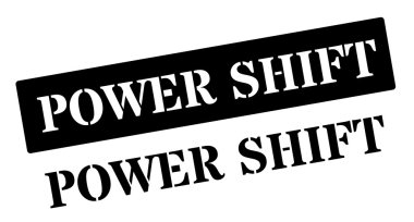 Beyaz Güç Shift siyah lastik damgası