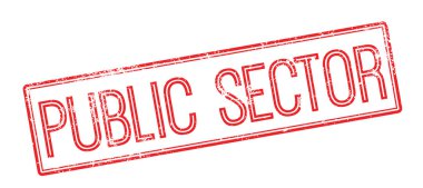 Kamu sektörü kırmızı lastik damgası beyaz