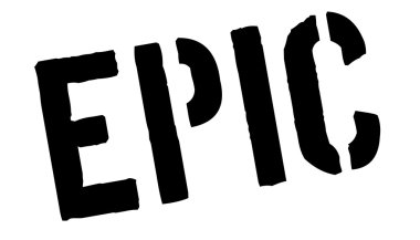 Beyaz epik siyah lastik damgası