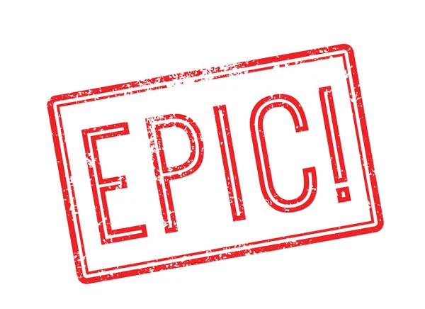 Beyaz epik kırmızı lastik damgası