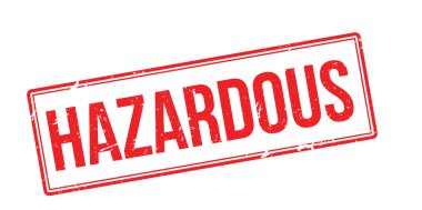 Beyaz tehlikeli kırmızı lastik damgası