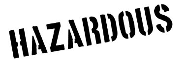 Beyaz tehlikeli kırmızı lastik damgası