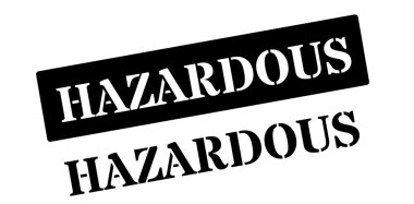 Beyaz tehlikeli kırmızı lastik damgası