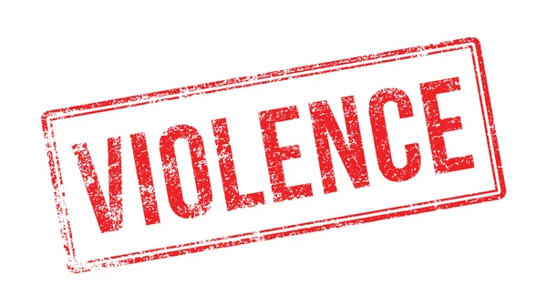 Şiddet kırmızı lastik damgası beyaz