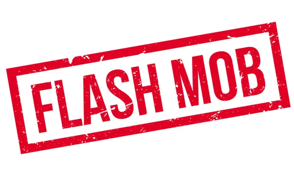Flash mob sello de goma — Vector de stock
