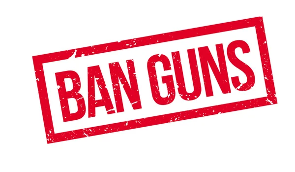 Ban guns rubber stamp — Stock Vector