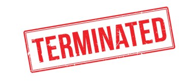 Terminated rubber stamp clipart