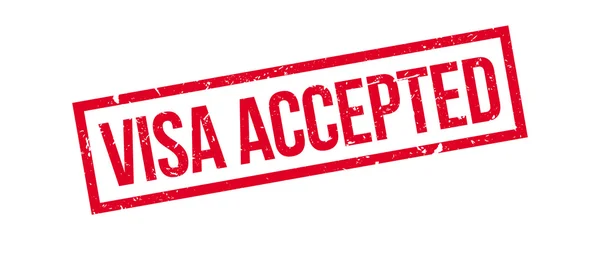 Visa accepteras gummistämpel — Stock vektor
