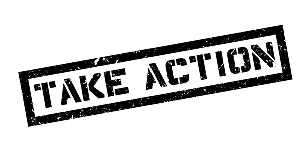 Take action rubber stamp — Stock Vector