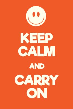 Keep Calm and Carry On poster clipart