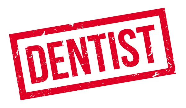 Резиновая печать стоматолога — стоковый вектор
