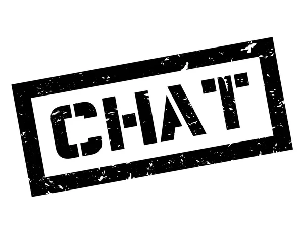 Chat Rubberstempel — Stockvector