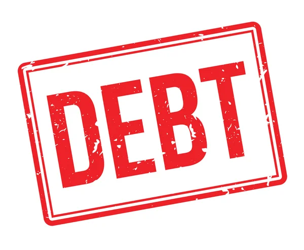 Sello de goma de la deuda — Vector de stock