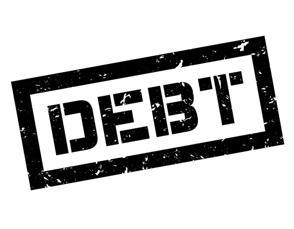 Timbro di gomma di debito — Vettoriale Stock
