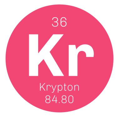 Krypton is a chemical element. clipart