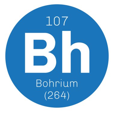 Bohrium kimyasal element. 