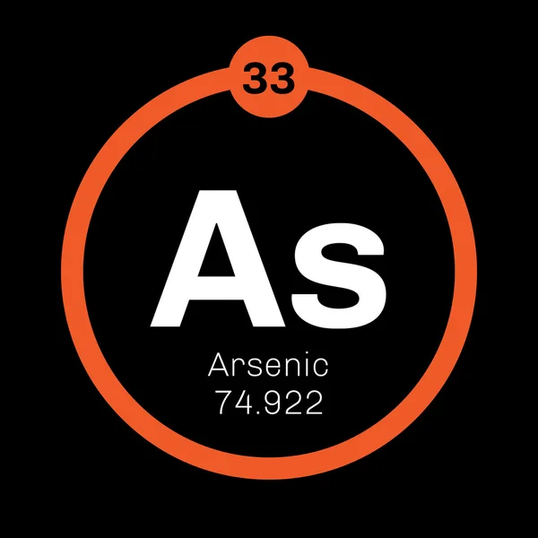 Elemento químico arsénico —  Vetores de Stock