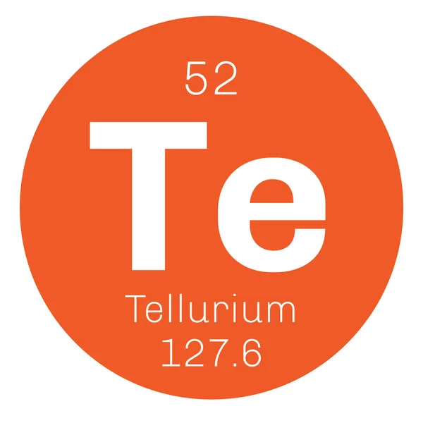 텔루륨 화학 원소. — 스톡 벡터