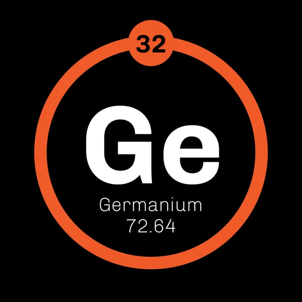 Elemento químico de germânio. —  Vetores de Stock