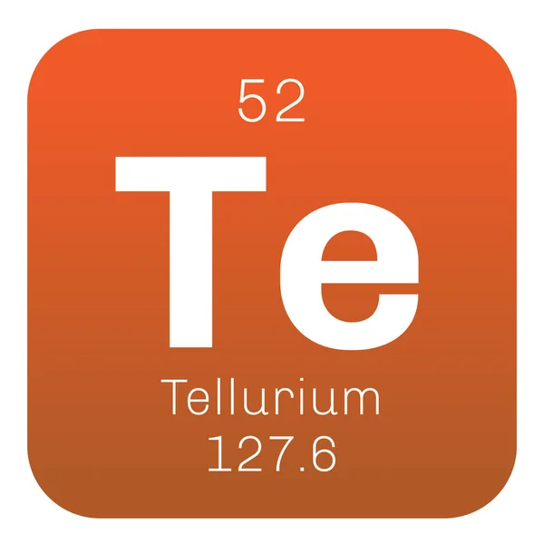 Unsur kimia telurium . - Stok Vektor