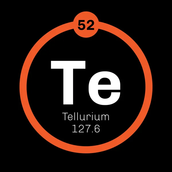 Scheikundig element Telluur. — Stockvector