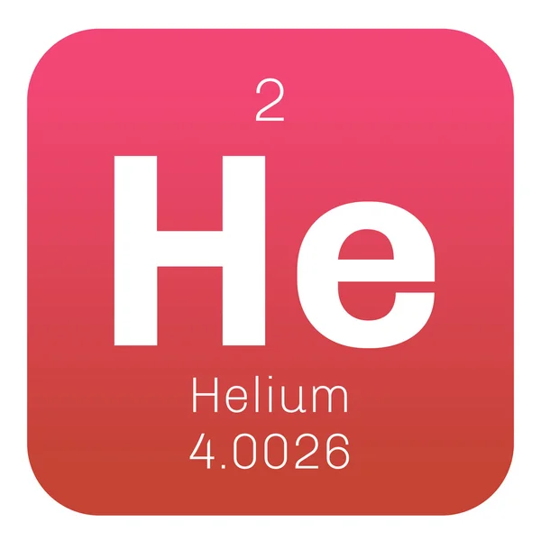 Helium chemical element — Stock Vector