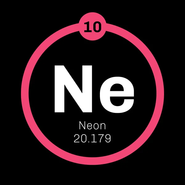 Neonowy element chemiczny — Wektor stockowy