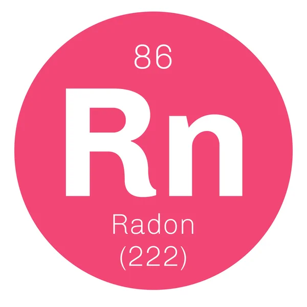 Elemento chimico del radon — Vettoriale Stock