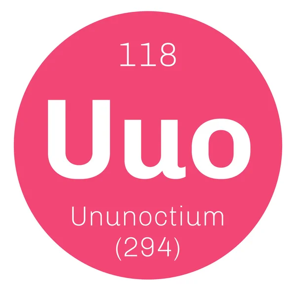 Unoksyum kimyasal element. — Stok Vektör