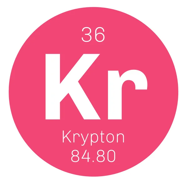 Krypton é um elemento químico . —  Vetores de Stock