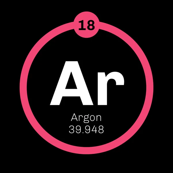 Elemento chimico dell'argon — Vettoriale Stock