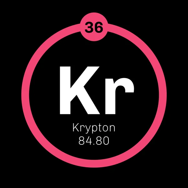 Krypton è un elemento chimico . — Vettoriale Stock