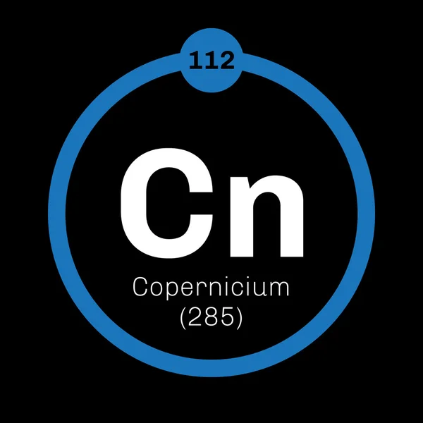 Elemento químico de copernio — Vector de stock