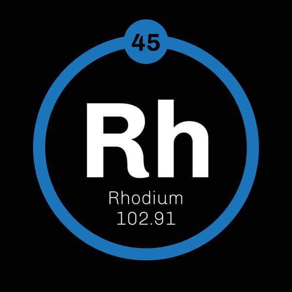 Rhodium grundämne — Stock vektor