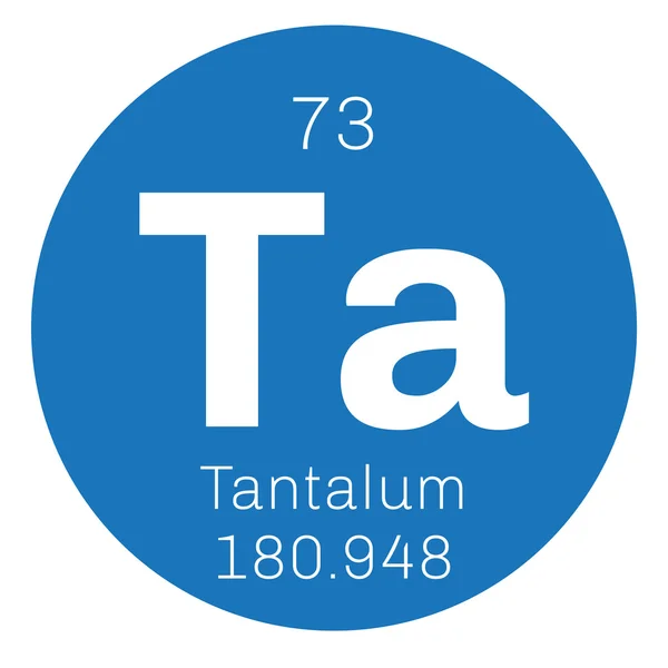 Het chemische element tantaal. — Stockvector