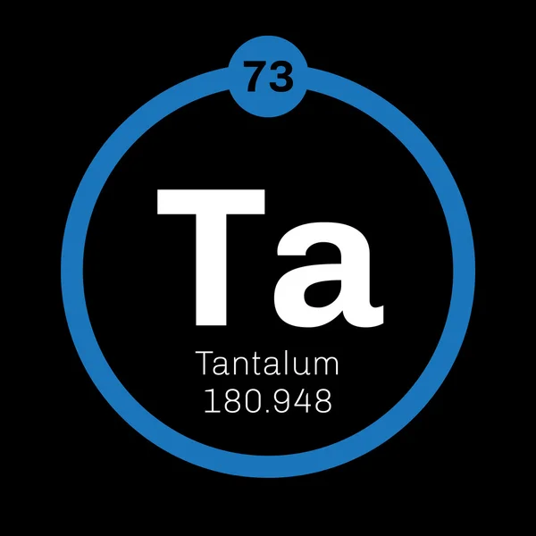 Het chemische element tantaal. — Stockvector