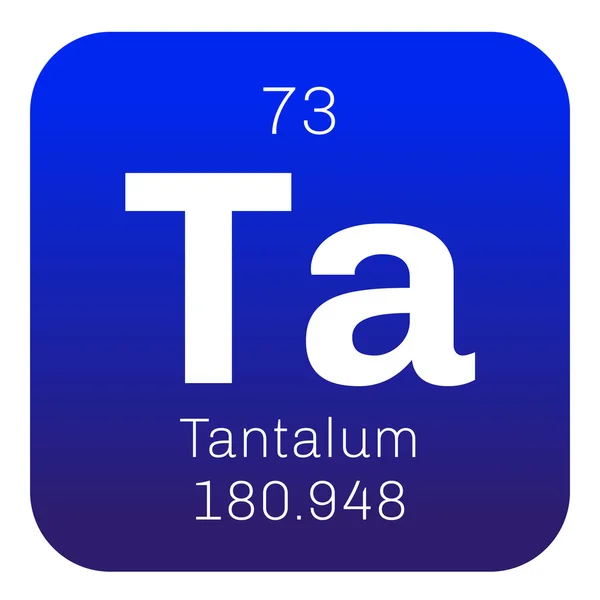 Het chemische element tantaal. — Stockvector