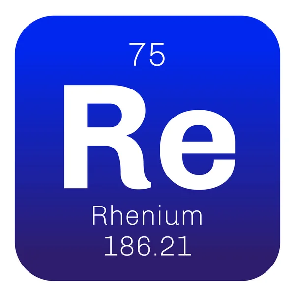 Rhenium grundämne. — Stock vektor