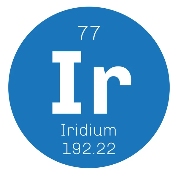 Iridium grundämne. — Stock vektor